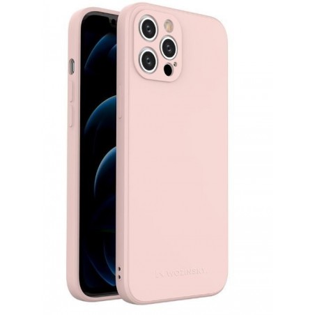 Deklas Wozinsky Color Case Silicone Apple iPhone 12 Pro rozinis