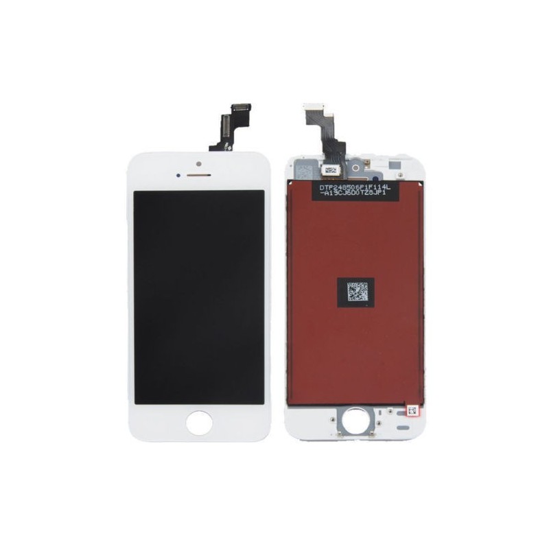 Ekranas iPhone SE/5S su lietimui jautriu stikliuku baltas HQ