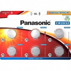 Licio baterijos PANASONIC 3V 220mAh 6vnt CR-2032L/6BP