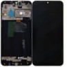 Ekranas Samsung A105 A10 Dual SIM su lietimui jautriu stikliuku ir remeliu juodas originalus (used Grade B)