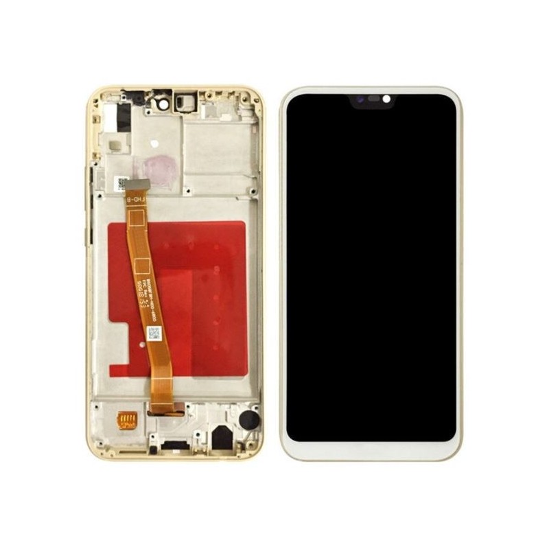 Ekranas Huawei P20 Lite su lietimui jautriu stikliuku ir remeliu auksinis originalus (used Grade B)