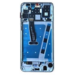 Ekranas Huawei P30 Lite su lietimui jautriu stikliuku ir remeliu melynas (Peacock Blue) originalus (used Grade C)