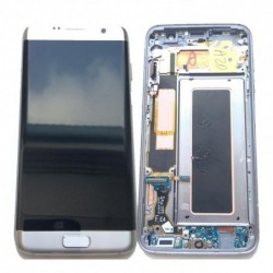 Ekranas Samsung G935F S7 Edge su lietimui jautriu stikliuku ir remeliu sidabrinis originalus (used Grade B)