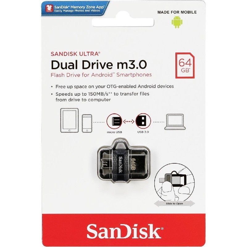 Atmintine SanDisc Ultra Dual Drive 64GB USB 3.0