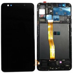 Ekranas Samsung A750 A7 (2018) su lietimui jautriu stikliuku ir remeliu juodas originalus (used Grade A)