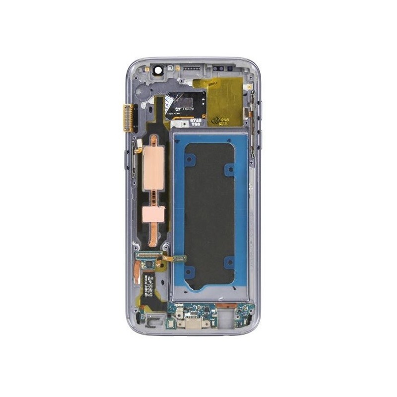 Ekranas Samsung G930F S7 su lietimui jautriu stikliuku ir remeliu juodas originalus (used Grade A)