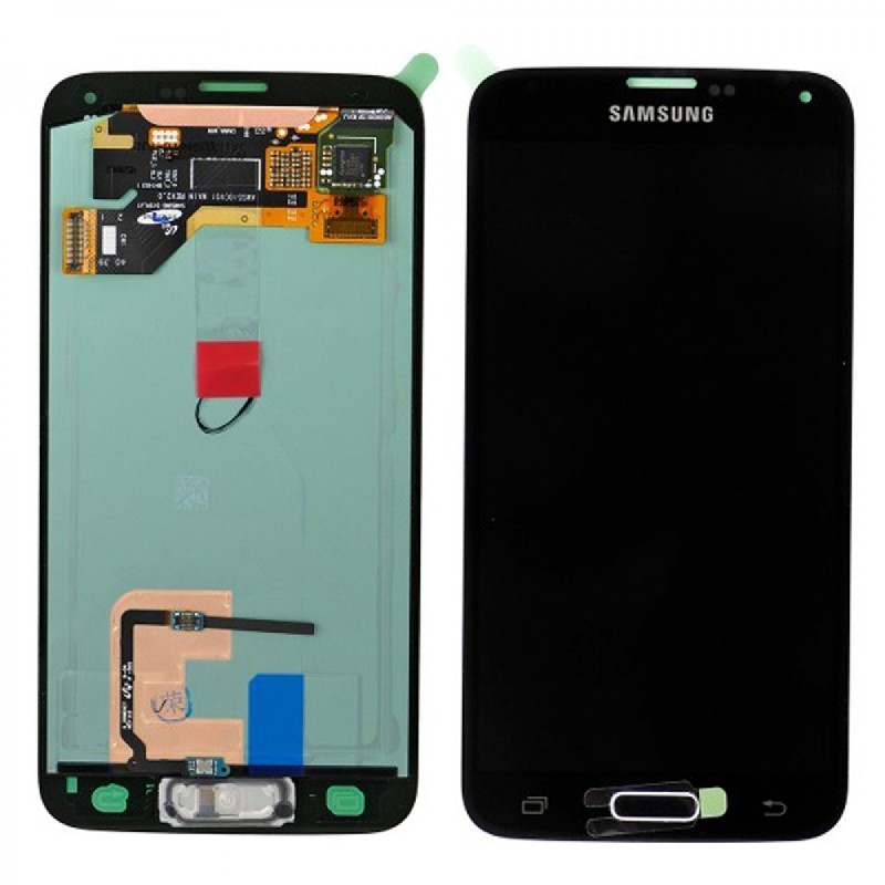 Ekranas Samsung G900F S5 su lietimui jautriu stikliuku juodas originalus (service pack)