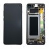 Ekranas Samsung G975F S10 Plus su lietimui jautriu stikliuku ir remeliu juodas originalus (used Grade A)