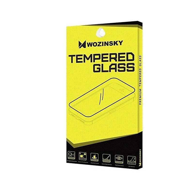 LCD apsauginis stikliukas "Wozinsky 5D Full Glue" Samsung J415F/J4+/J4 Plus J610/J6+/J6 Plus ritaikytas deklui juodas