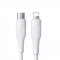 USB kabelis JOYROOM (S-02524M3) "USB-C (Type-C) to Lightning Cable" (0.25M 20W 2.4A) baltas