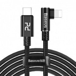 USB kabelis Baseus (CATLMVP-B01) "USB-C (Type-C) to Lightning Cable" (2M) 18W QC3.0