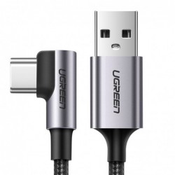 USB kabelis Ugreen (50942) type-C 2m (3A) sidabrinis