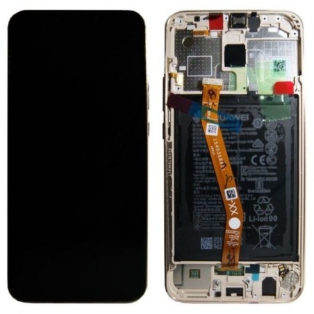 Ekranas Huawei Mate 20 Lite su lietimui jautriu stikliuku su remeliu ir baterija auksinis originalus (service 