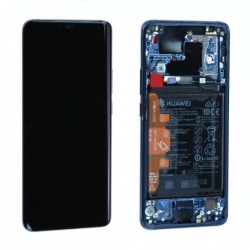 Ekranas Huawei Mate 20 PRO su lietimui jautriu stikliuku ir remeliu melynas (Midnight Blue) originalus (used G
