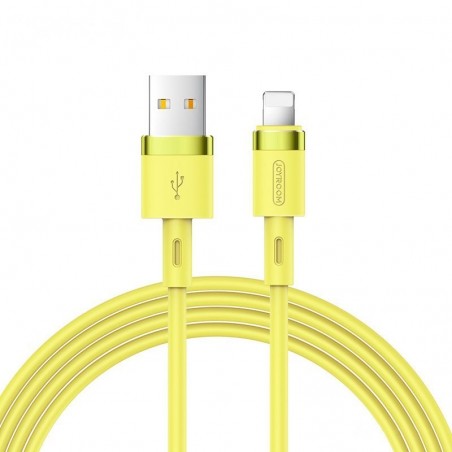 USB kabelis JOYROOM (S-1224N2) lightning (2.4A) 1.2m geltonas