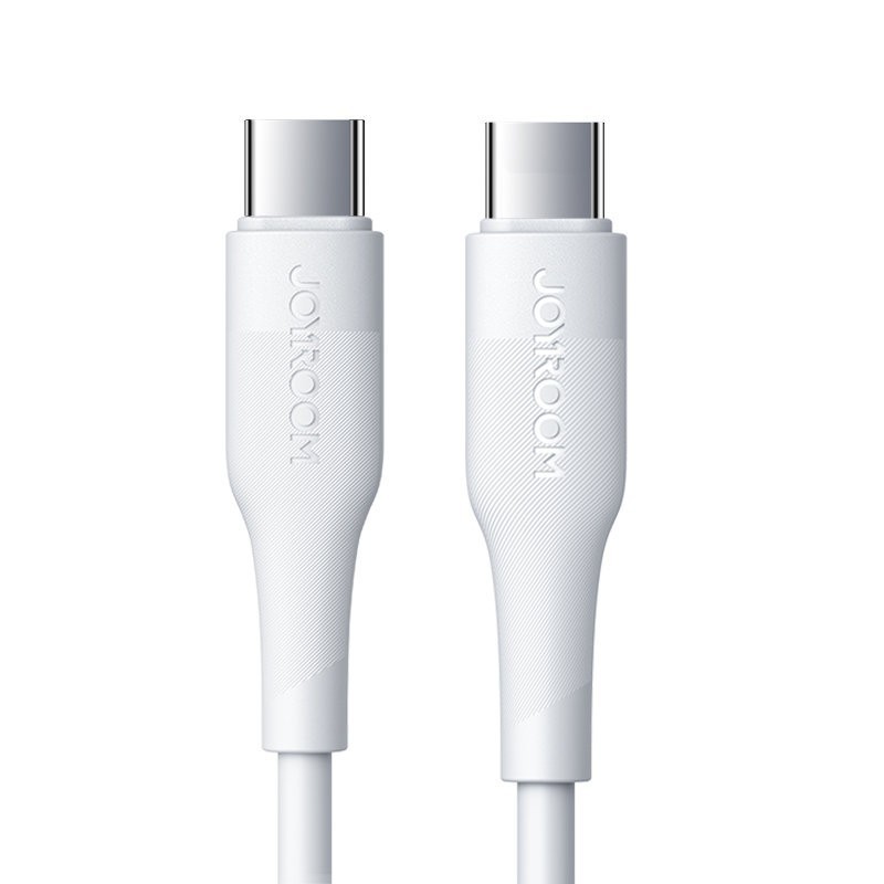 USB kabelis JOYROOM (S-1830M3) "USB-C (Type-C) to USB-C (Type-C)" (3A 60W 1.8m) baltas