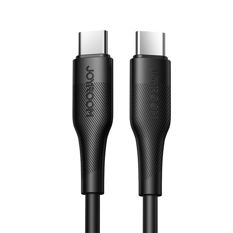 USB kabelis JOYROOM (S-1830M3) "USB-C (Type-C) to USB-C (Type-C)" (3A 60W 1.8m) juodas