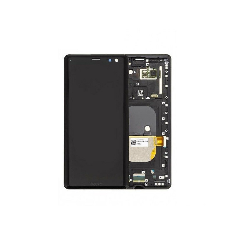Ekranas Sony Xperia XZ3 H8416/H9436 su lietimui jautriu stikliuku su remeliu juodas originalus (used Grade C)