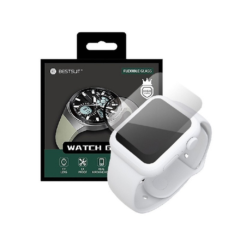 LCD apsauginis stikliukas Bestsuit Flexible Hybrid Glass 5D Apple Watch 7 41mm