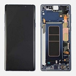 Ekranas Samsung N960F Note 9 su lietimui jautriu stikliuku ir remeliu melynas originalus (used Grade A)