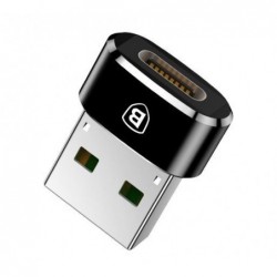 Adapteris BASEUS (CAAOTG-01) is Type-C i USB juodas