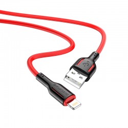 Kabelis Borofone BX63 USB - Lightning 1.0m 2.4A raudonas, juodas