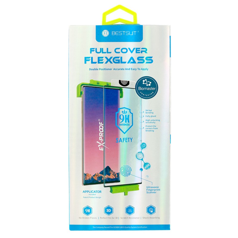 LCD apsauginis stikliukas "BestSuit FlexGlass Full Glue 5D" Samsung S21 G991