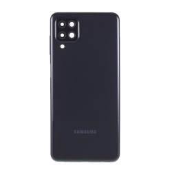 Galinis dangtelis Samsung A125 A12 juodas (su kameros stikliuku) OEM