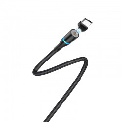 Kabelis Borofone BU16 Skill Magnetic USB - MicroUSB, 1.2m, 2.4A, juodas