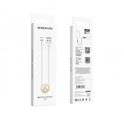 Kabelis Borofone BX22 USB - MicroUSB 1.0m 2.4A baltas