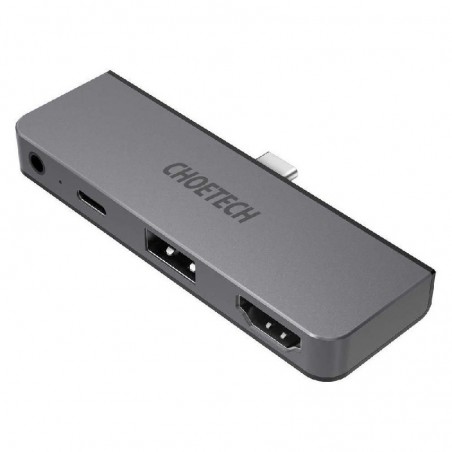 Adapteris Choetech (HUB-M13) type-C to (USB, HDMI, USB-C, 3.5mm) juodas