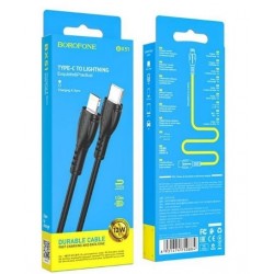 USB kabelis BOROFONE BX51 "USB-C (Type-C) to Lightning Cable" (12W) juodas 1M