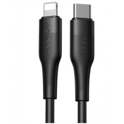 USB kabelis JOYROOM (S-02524M3) "USB-C (Type-C) to Lightning Cable" (2.4A 20W 0.25m) juodas
