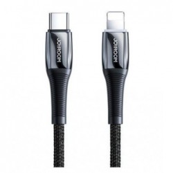 USB kabelis JOYROOM (S-1224K2) "USB-C (Type-C) to Lightning Cable" (2.4A 20W 1.2m) juodas