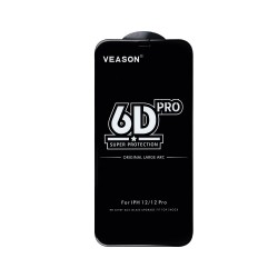 LCD apsauginis stikliukas 6D Pro Apple iPhone 12 / 12 Pro juodas