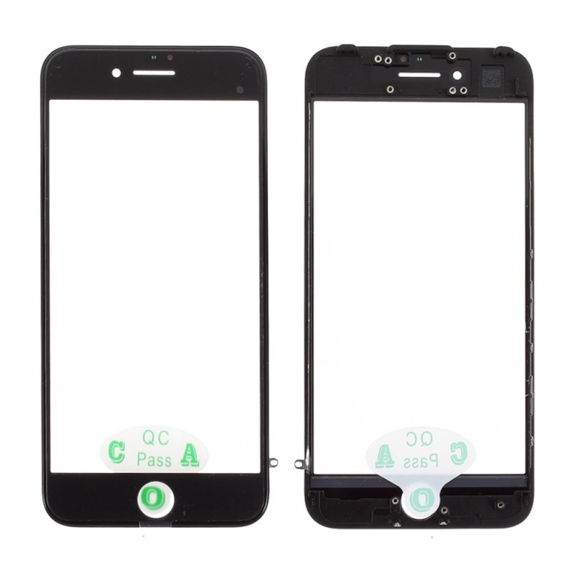 LCD stikliukas Apple iPhone 7 su rėmeliu ir OCA juodas