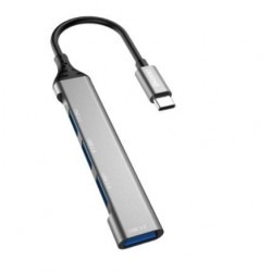 USB-C sakotuvas Dudao (A16T) (1xUSB 3.0 3xUSB 2.0) juodas