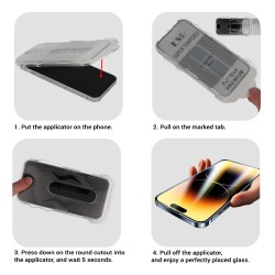 LCD apsauginis stikliukas Easy-Stick Box Apple iPhone 13 / 13 Pro / 14 juodas