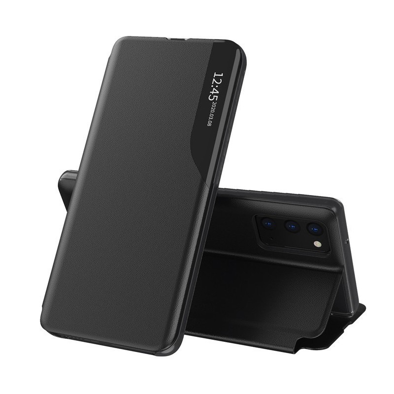 Dėklas Smart View Xiaomi Redmi Note 12 5G / Poco X5 juodas