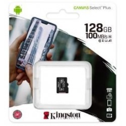 Atminties korta Kingston Canvas Select Plus MicroSD 128GB (class10 UHS-I 100MB/S)
