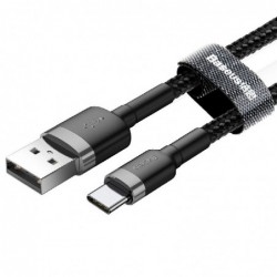 USB kabelis Baseus (CATKLF-BG1) (Type-C) (3A) juodas 1M