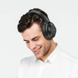 Belaidės ausinės HOCO Sound Active Noise Reduction ANC W37, Bluetooth 5.3, juodos