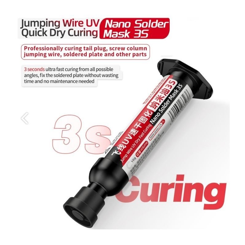 Universalus klijai UV GLUE Qianli Mega-IDEA Jump Wire UV Dry Fast Curing Nano Solder Mask 3s 10g