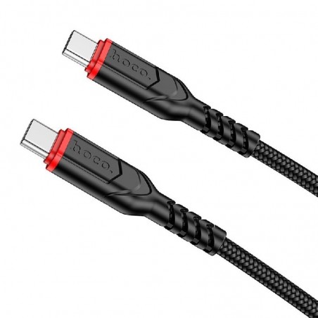 USB kabelis HOCO X59 "USB-C (Type-C) to USB-C (Type-C)" (60W) 2m juodas