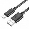 USB kabelis HOCO X88 type-C (3A) 1m juodas