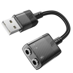 Adapteris HOCO AUX USB - 2x...