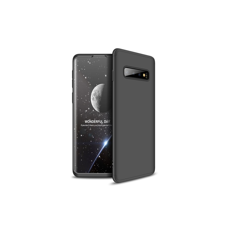 Dėklas GKK 360 Protection Case Front and Back Case Full Body Cover Samsung Galaxy S10 Plus G975 juodas