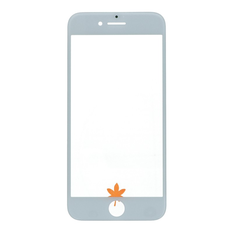LCD stikliukas Apple iPhone 7 su rėmeliu ir OCA baltas OEM