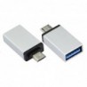 Adapteris iš MicroUSB į USB (OTG) aliuminis
