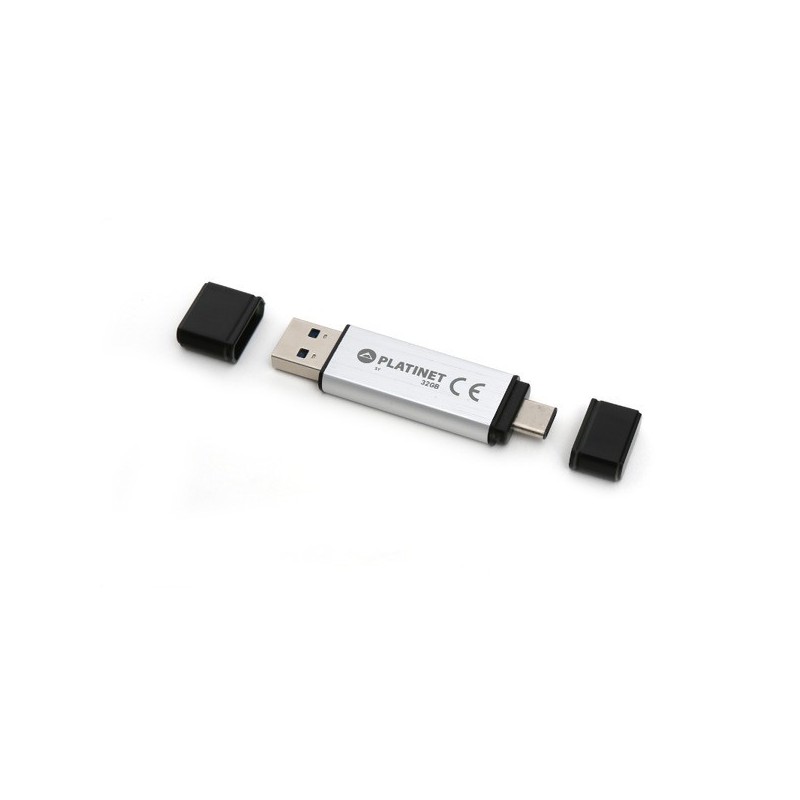 Atmintinė Platinet 32GB OTG USB 3.0 + Type-C sidabrinė